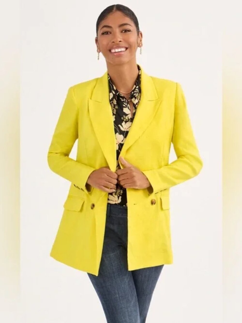 CABI Glow Up Blazer Buttercup Small #6673  Spring 2025 Collection
